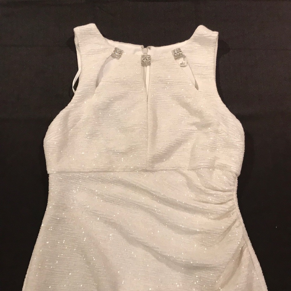 NWOT Eliza J Sparkle Jewel Neckline Dress